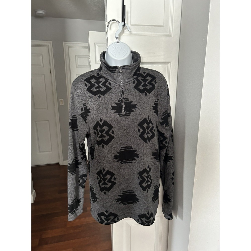 Urban Pipeline Sweater Mens  M Long Sleeve Hooded Knit Pullover Light Gray